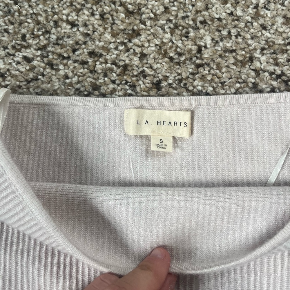PacSun Top Ribbed Tube Top Size Small NWT Cream - Picture 3 of 5
